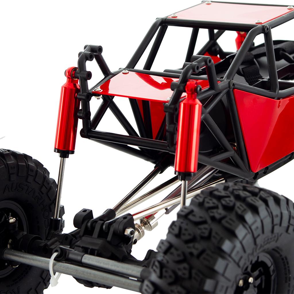 Chassis Tube Roll Cage for Axial SCX10 1/10 RC Crawler Rock Car Hobby Gifts red with wheels