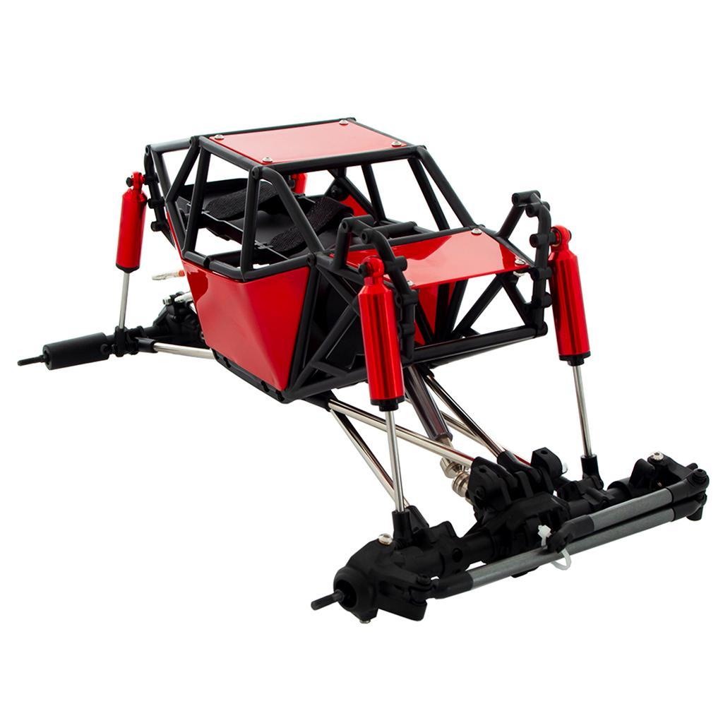 Chassis Tube Roll Cage for Axial SCX10 1/10 RC Crawler Rock Car Hobby Gifts red without wheels