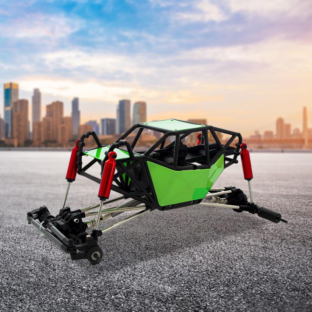 Chassis Tube Roll Cage for Axial SCX10 1/10 RC Crawler Rock Car Hobby Gifts green without wheels