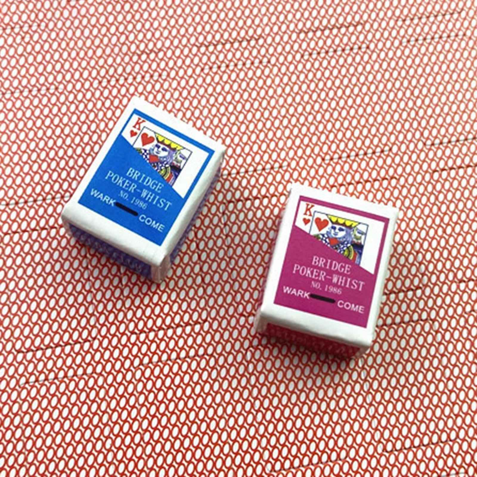 Miniature Poker 1:12 Mini Dollhouse Playing Cards Doll House Poker 1 Deck B