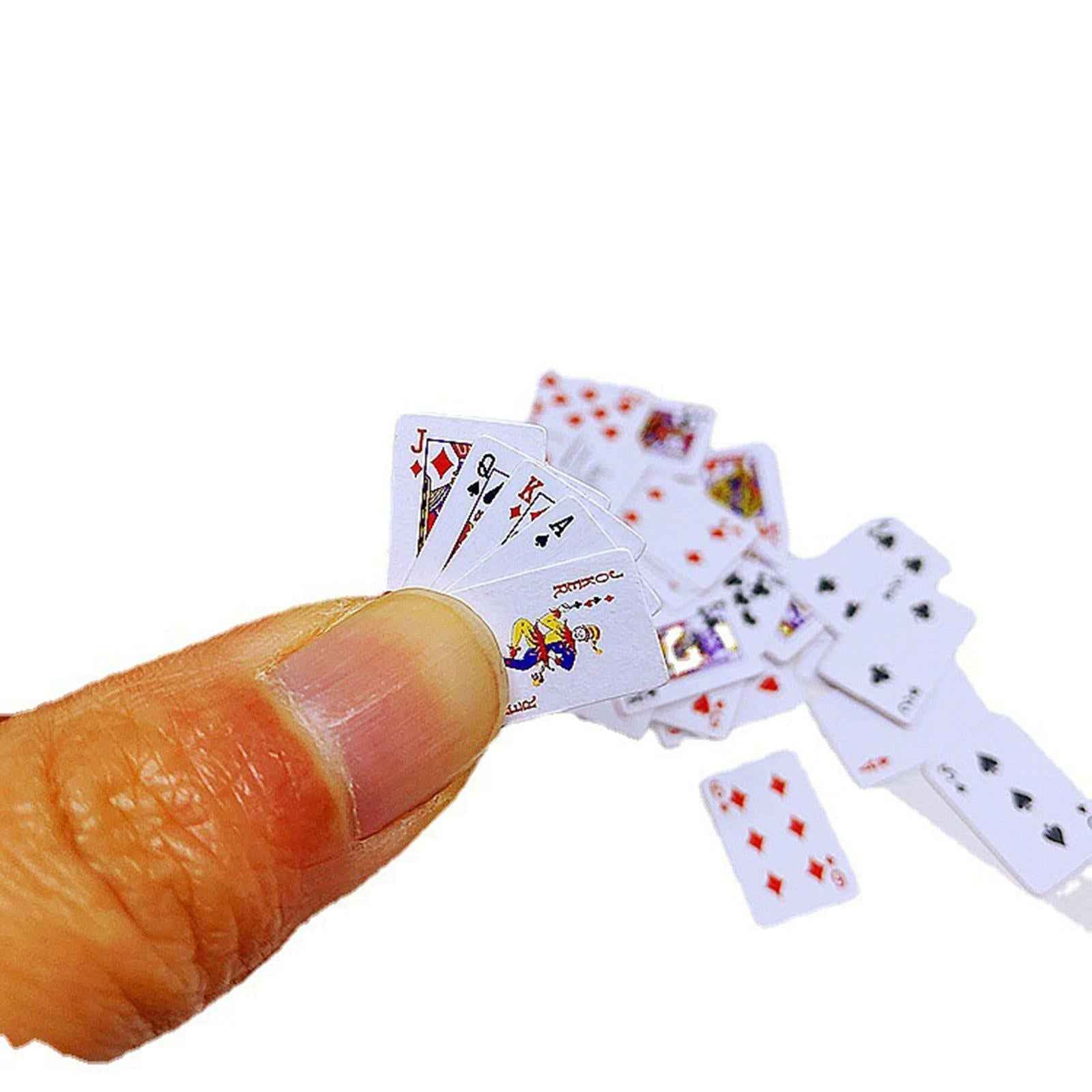 Miniature Poker 1:12 Mini Dollhouse Playing Cards Doll House Poker 1 Deck B