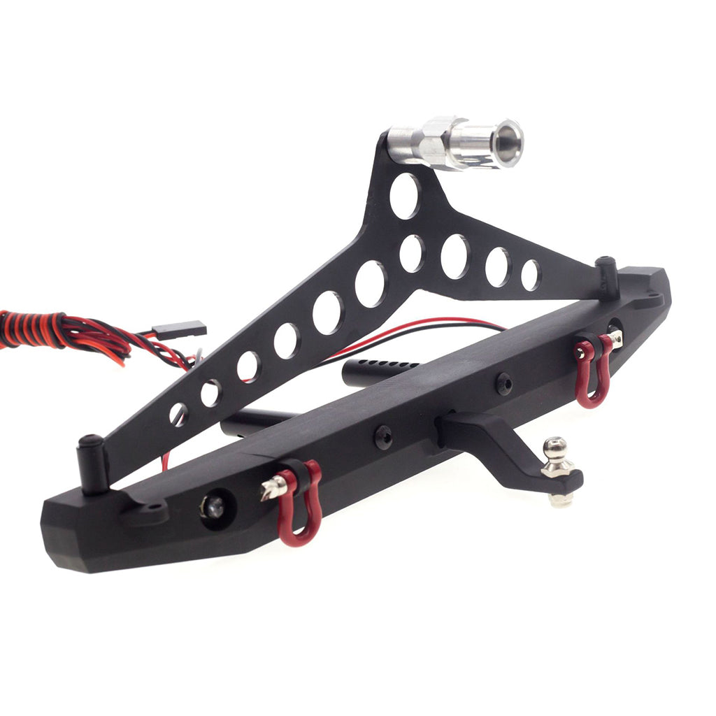Bumper with LED Lights for TRX4 SCX10 III 1/10 RC Crawler Front and Rear