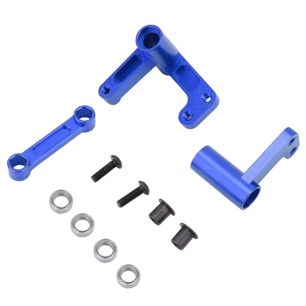 CNC Aluminium Alloy RC Steering Kits 2WD 1/10 Car Hobby Model Easy Install Blue