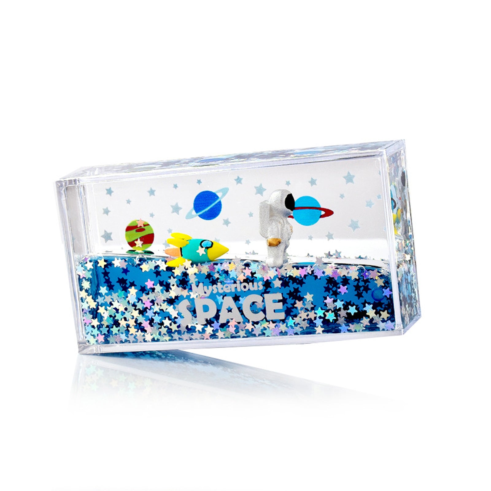 Acrylic Space Liquid Decor Relieve Stress Dynamic Sequins Birthday Gifts Silver