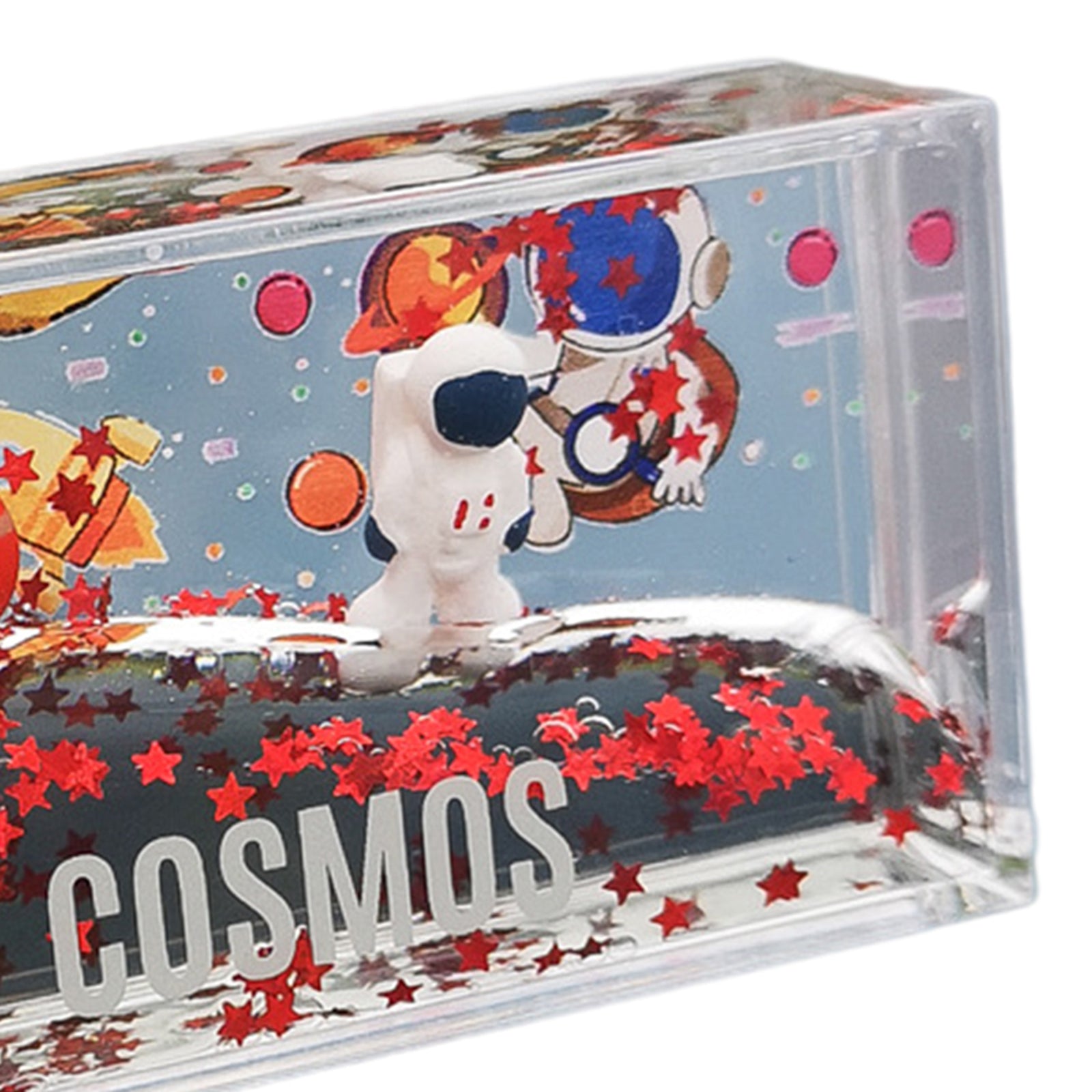 Acrylic Space Liquid Decor Relieve Stress Dynamic Sequins Birthday Gifts White