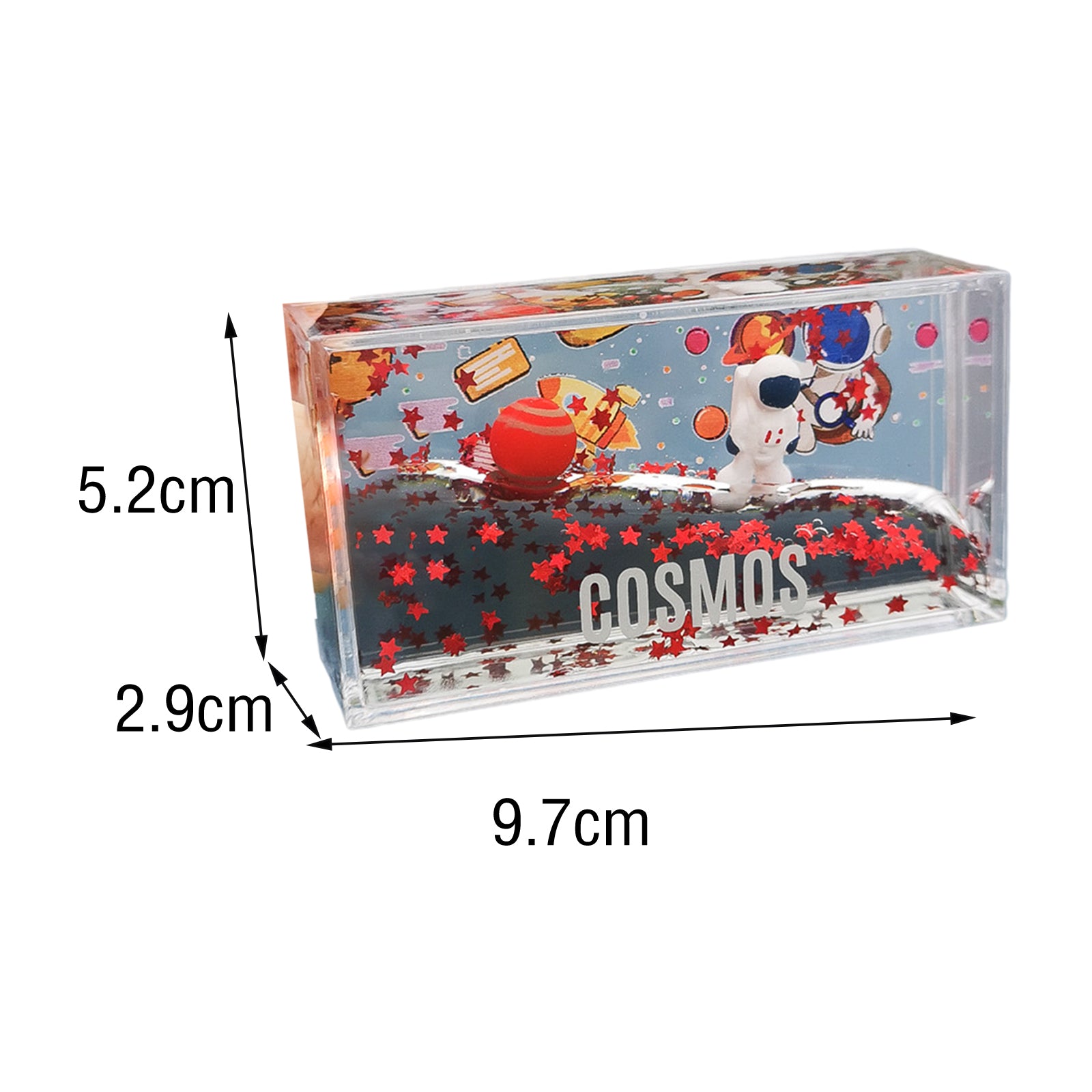 Acrylic Space Liquid Decor Relieve Stress Dynamic Sequins Birthday Gifts White