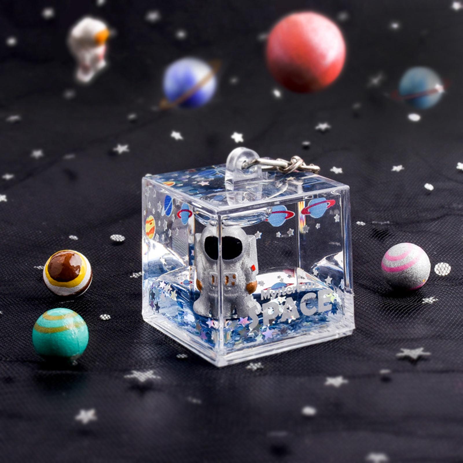 Acrylic Mysterious Space Keyring Quicksand Backpacks Ornaments Adornment Silver