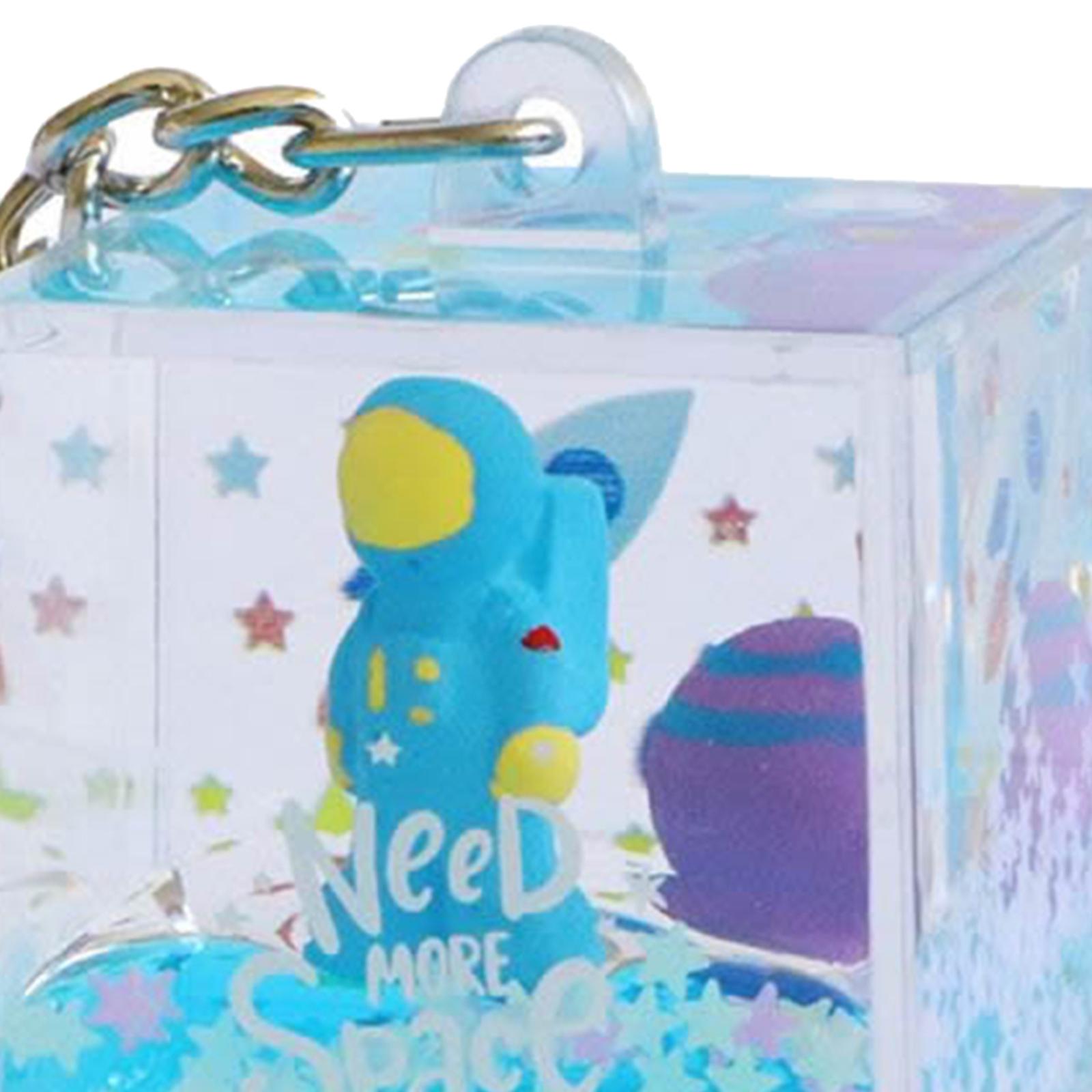 Acrylic Mysterious Space Keyring Quicksand Backpacks Ornaments Adornment Blue