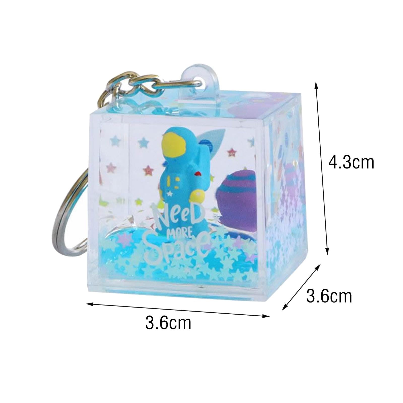 Acrylic Mysterious Space Keyring Quicksand Backpacks Ornaments Adornment Blue