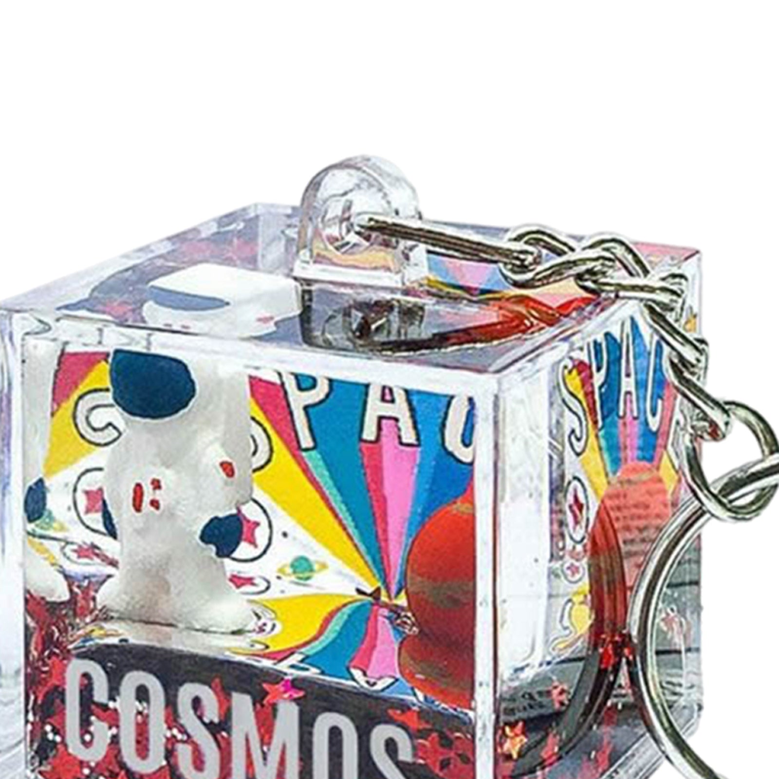 Acrylic Mysterious Space Keyring Quicksand Backpacks Ornaments Adornment White