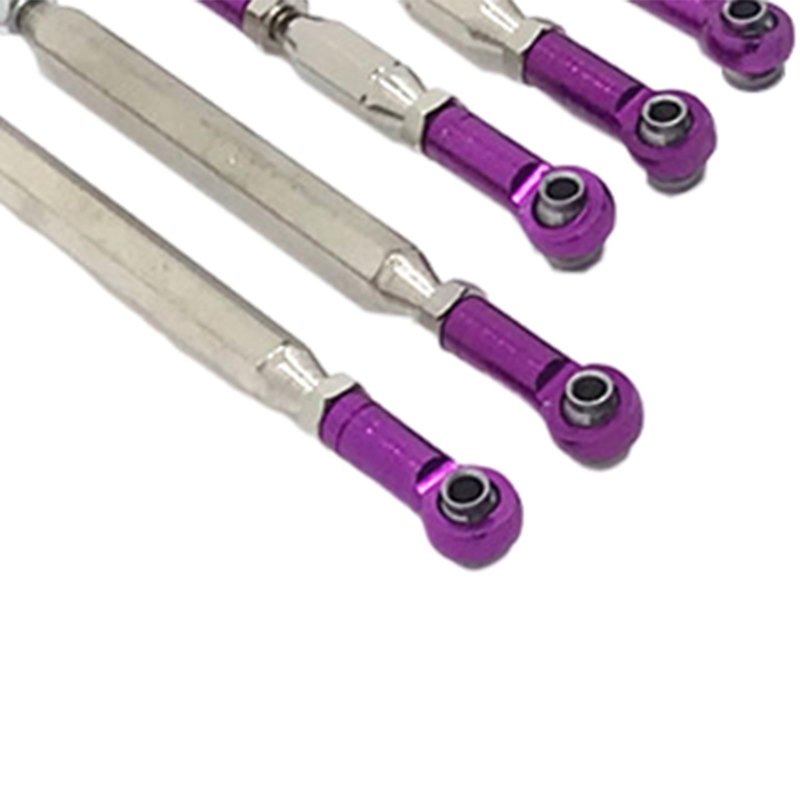9pcs Steering Linkage Pull Rod For Wltoys 12428 FY-01 1/12 RC Car Purple