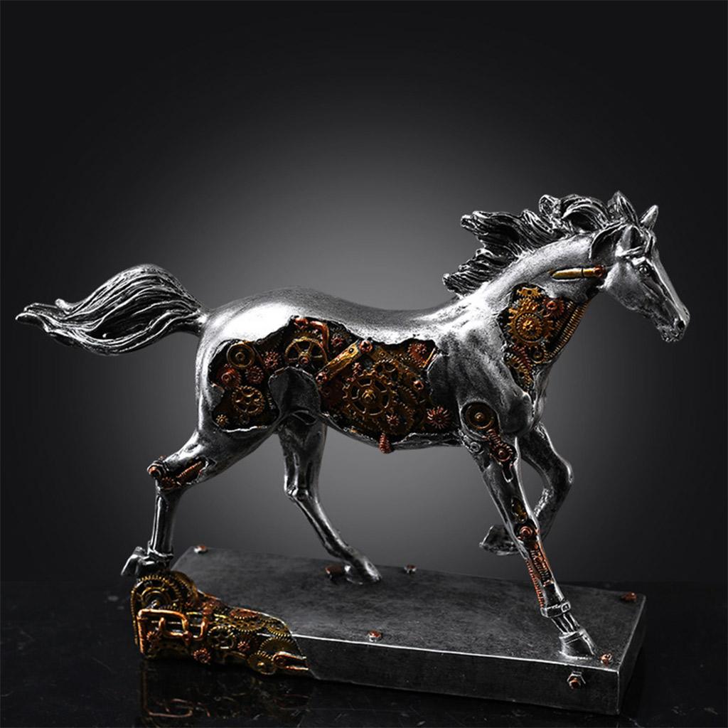 Desktop Animal Figurine Resin Mechanical Animal Statue Sculpture Home Decor Horse