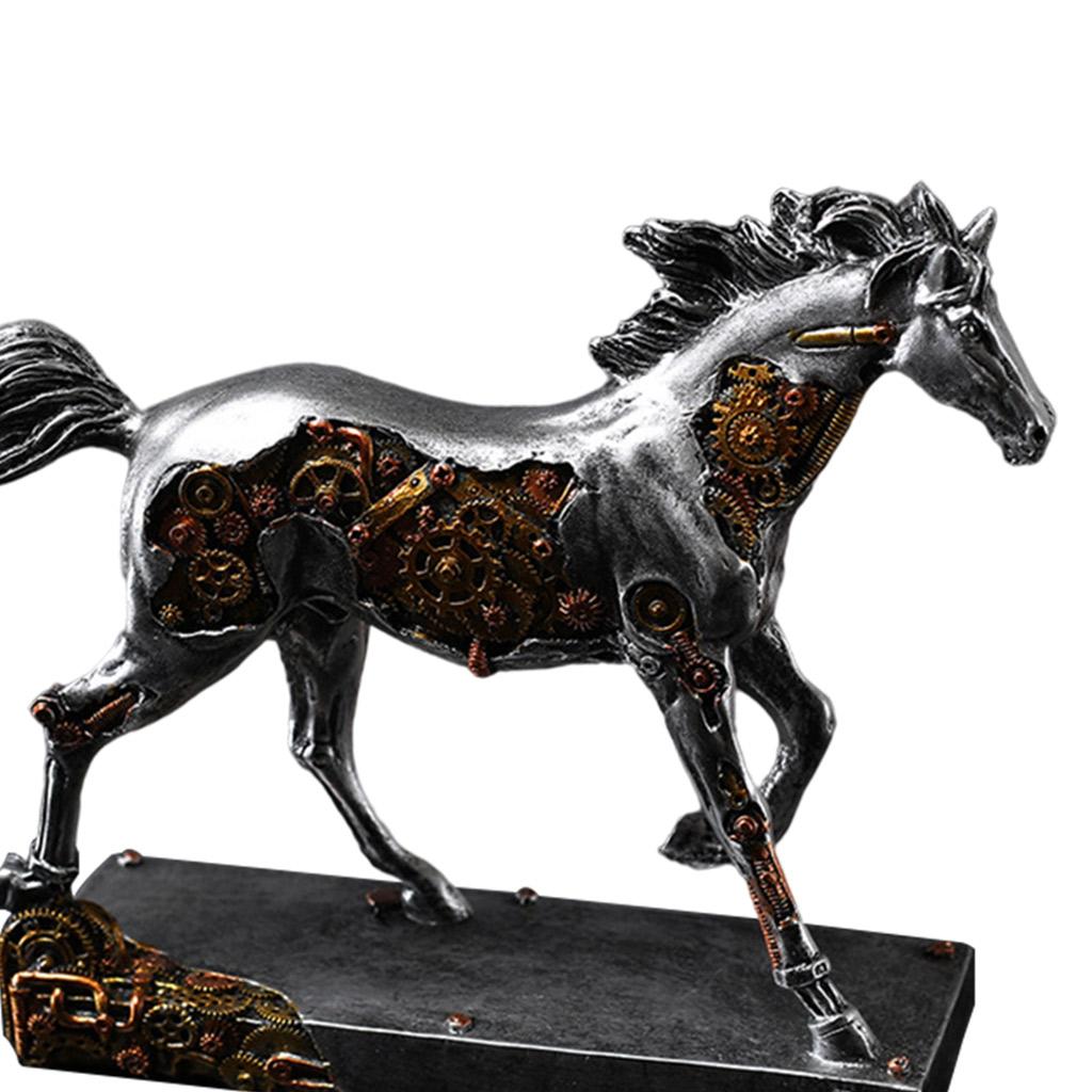 Desktop Animal Figurine Resin Mechanical Animal Statue Sculpture Home Decor Horse