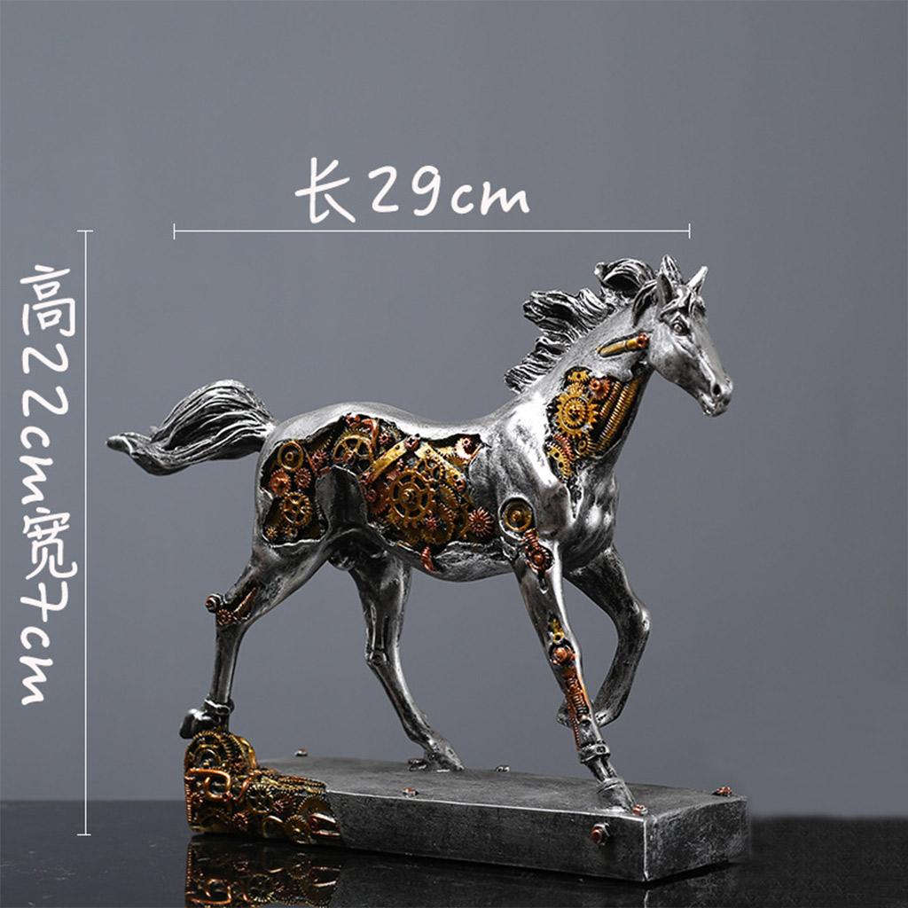 Desktop Animal Figurine Resin Mechanical Animal Statue Sculpture Home Decor Horse