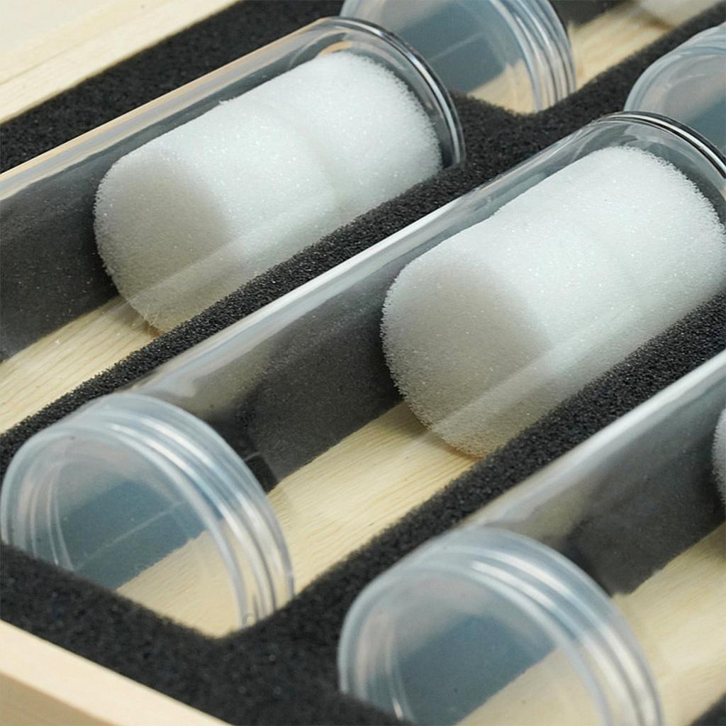 Coins Wooden Case Display Box Collection Coin Capsules Storage Holders