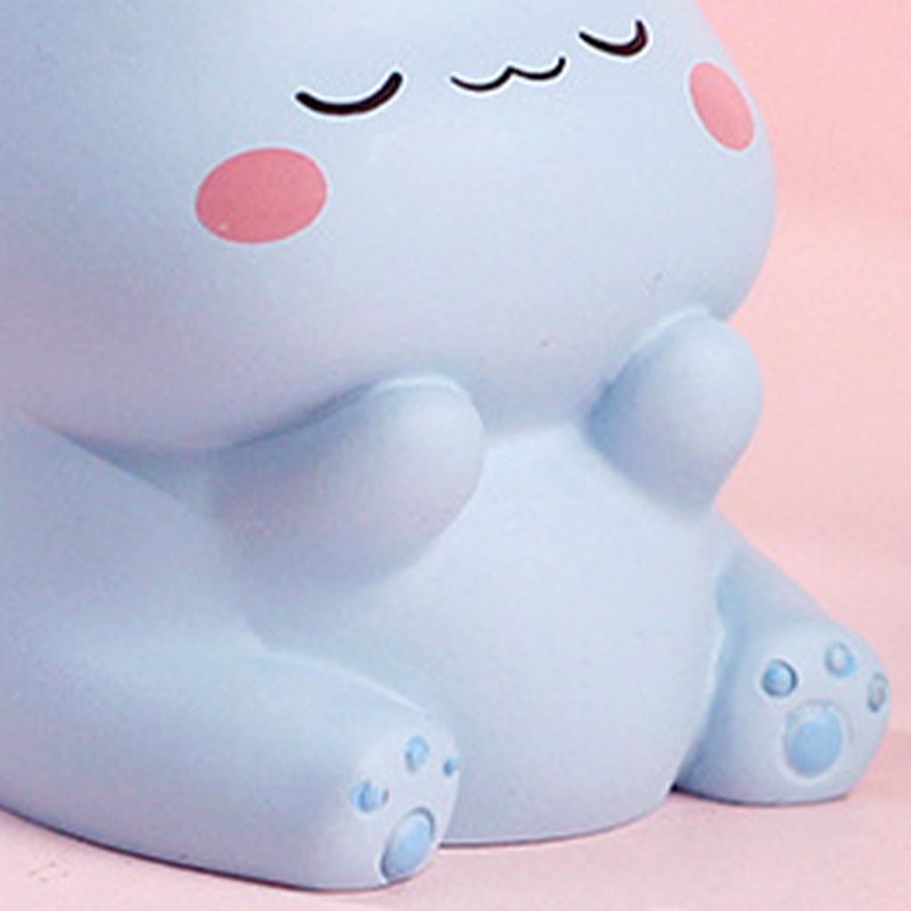 Dinosaur Figurine Statue Modern Abstract Resin Animal Craft Home Decoration Blue