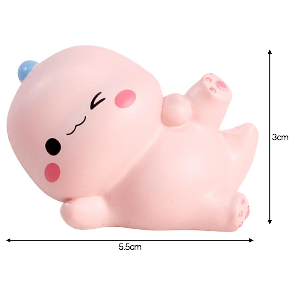 Dinosaur Figurine Statue Modern Abstract Resin Animal Craft Home Decoration Pink