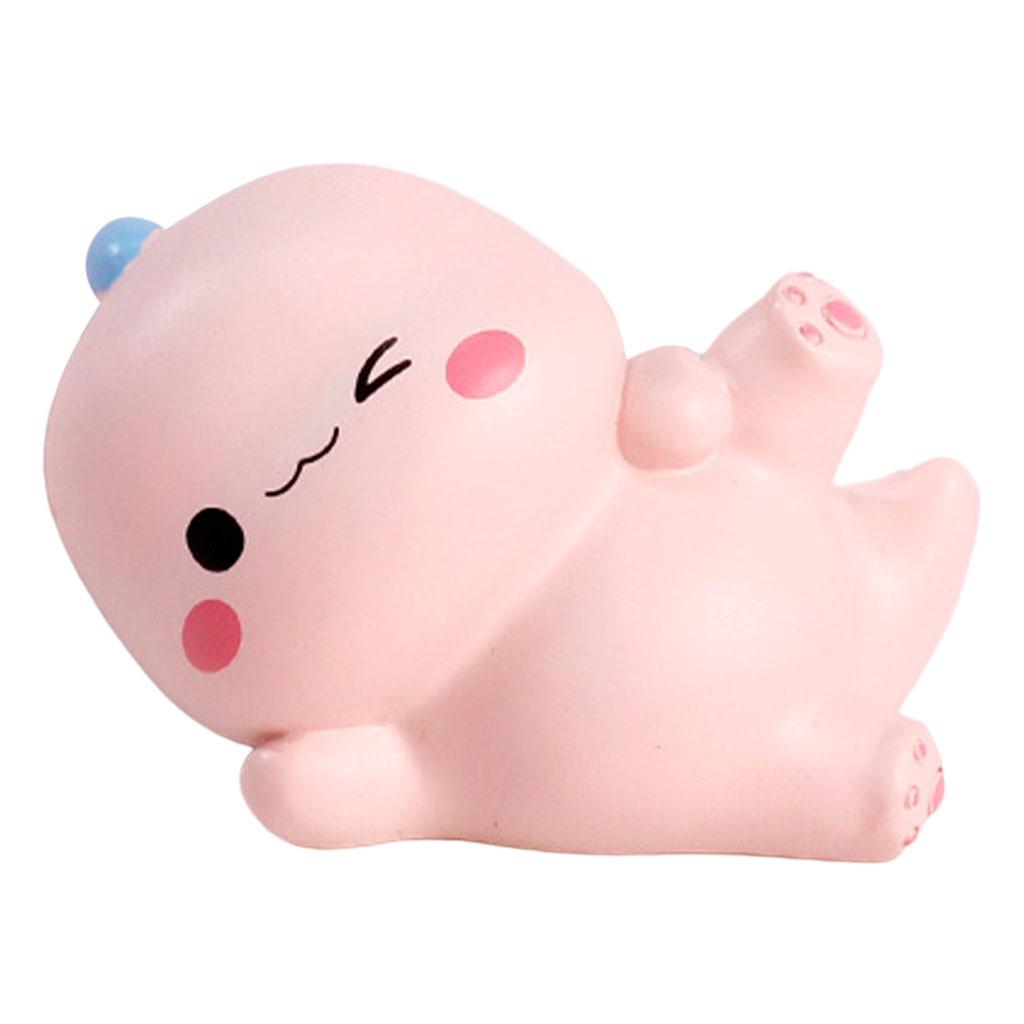 Dinosaur Figurine Statue Modern Abstract Resin Animal Craft Home Decoration Pink