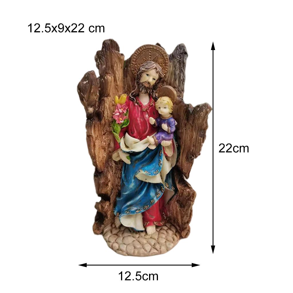 Christ Church Statues Figurines Shelf Home Desk Decorative Joseph