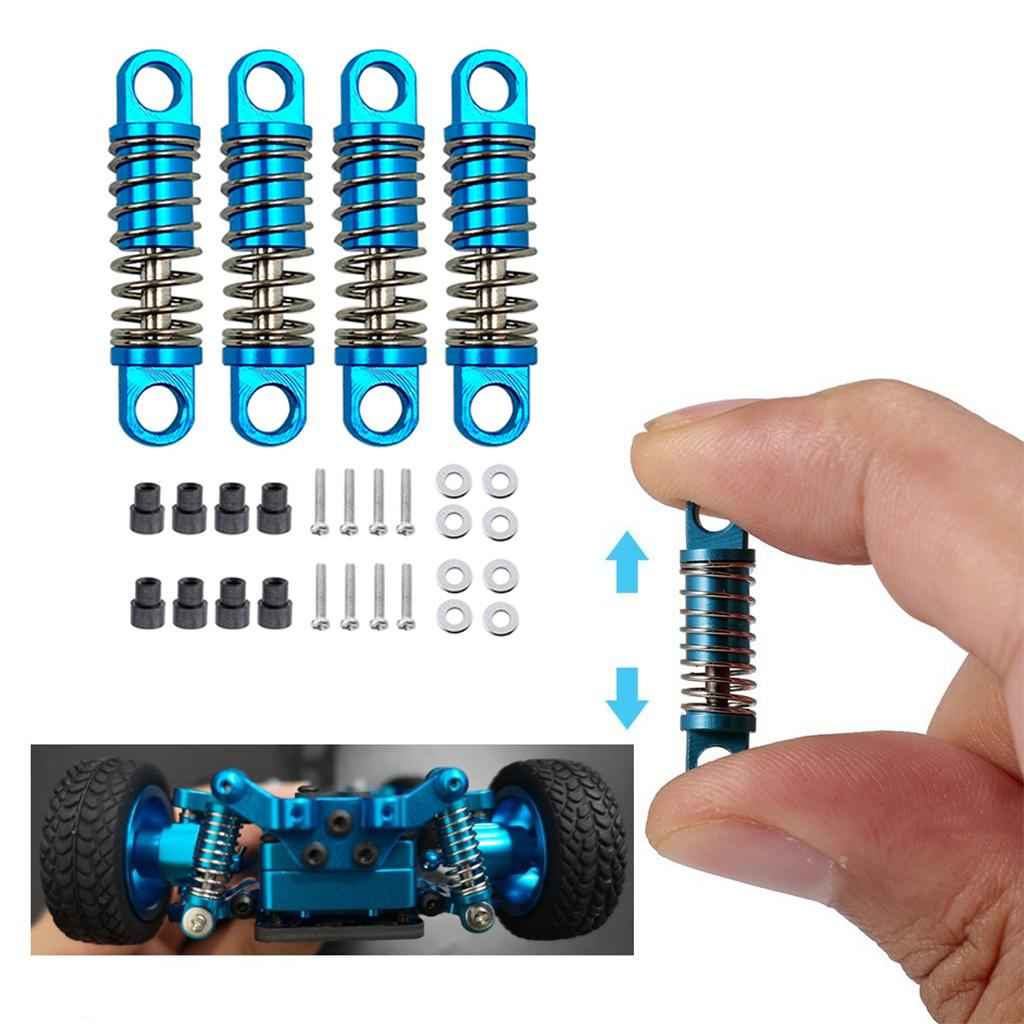 4pcs Shock Absorber for WlLoys P929 K979 1/28 Scale Drift RC Car Vehicle Blue