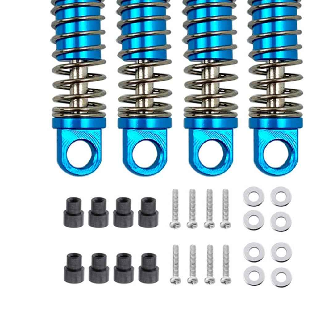 4pcs Shock Absorber for WlLoys P929 K979 1/28 Scale Drift RC Car Vehicle Blue