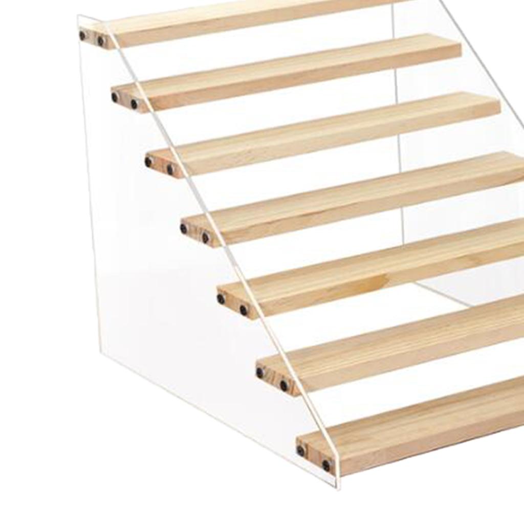 Acrylic Riser Stand Shelf for Figure Toys Display Rack 7 layer 15.7inch width
