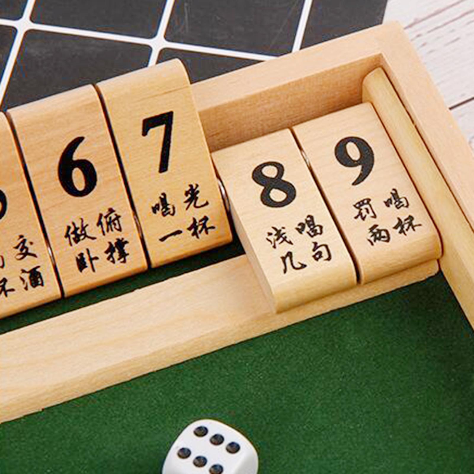 Classic Flop Game Digital Number Game Dice Gift Wooden for Home Party Ktv