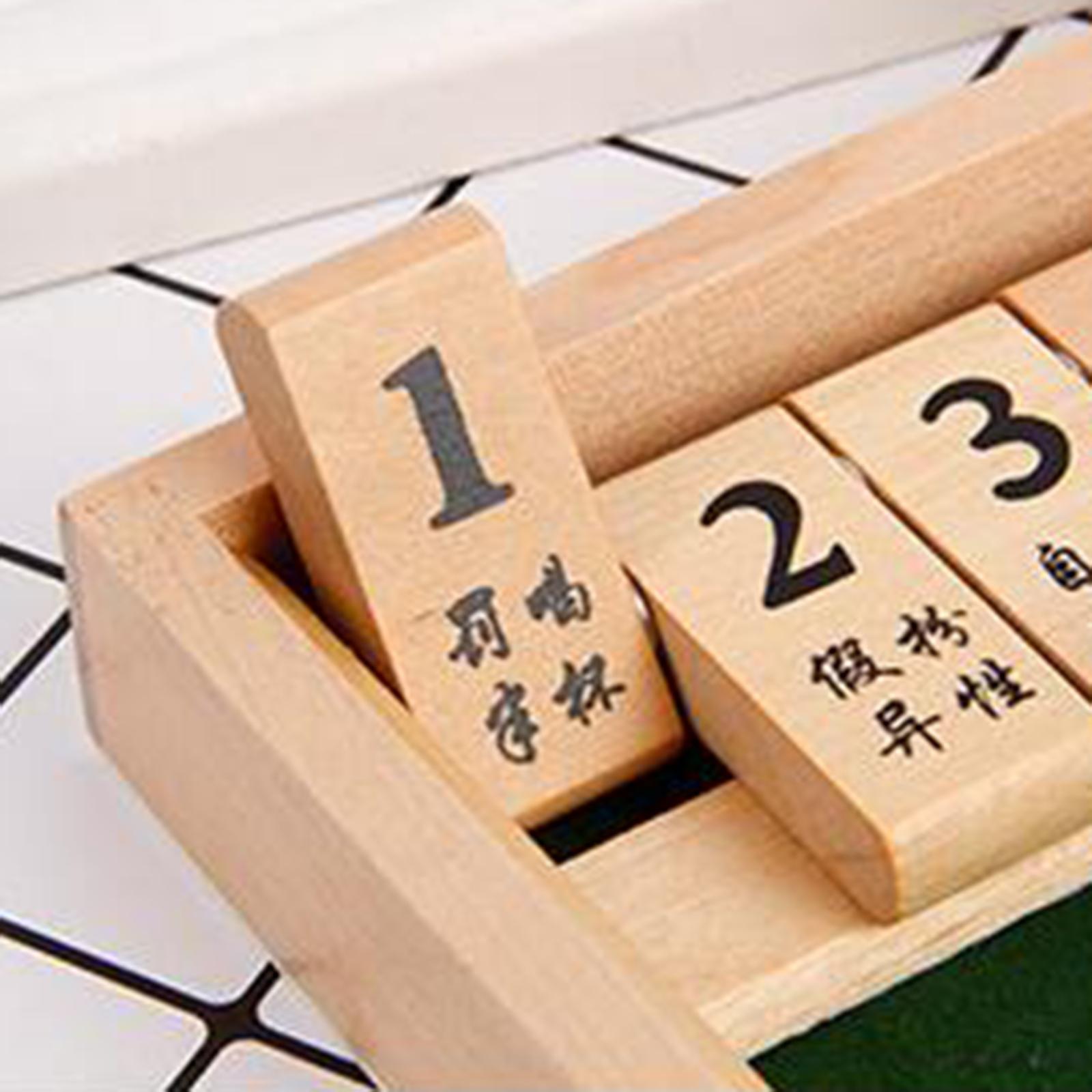 Classic Flop Game Digital Number Game Dice Gift Wooden for Home Party Ktv