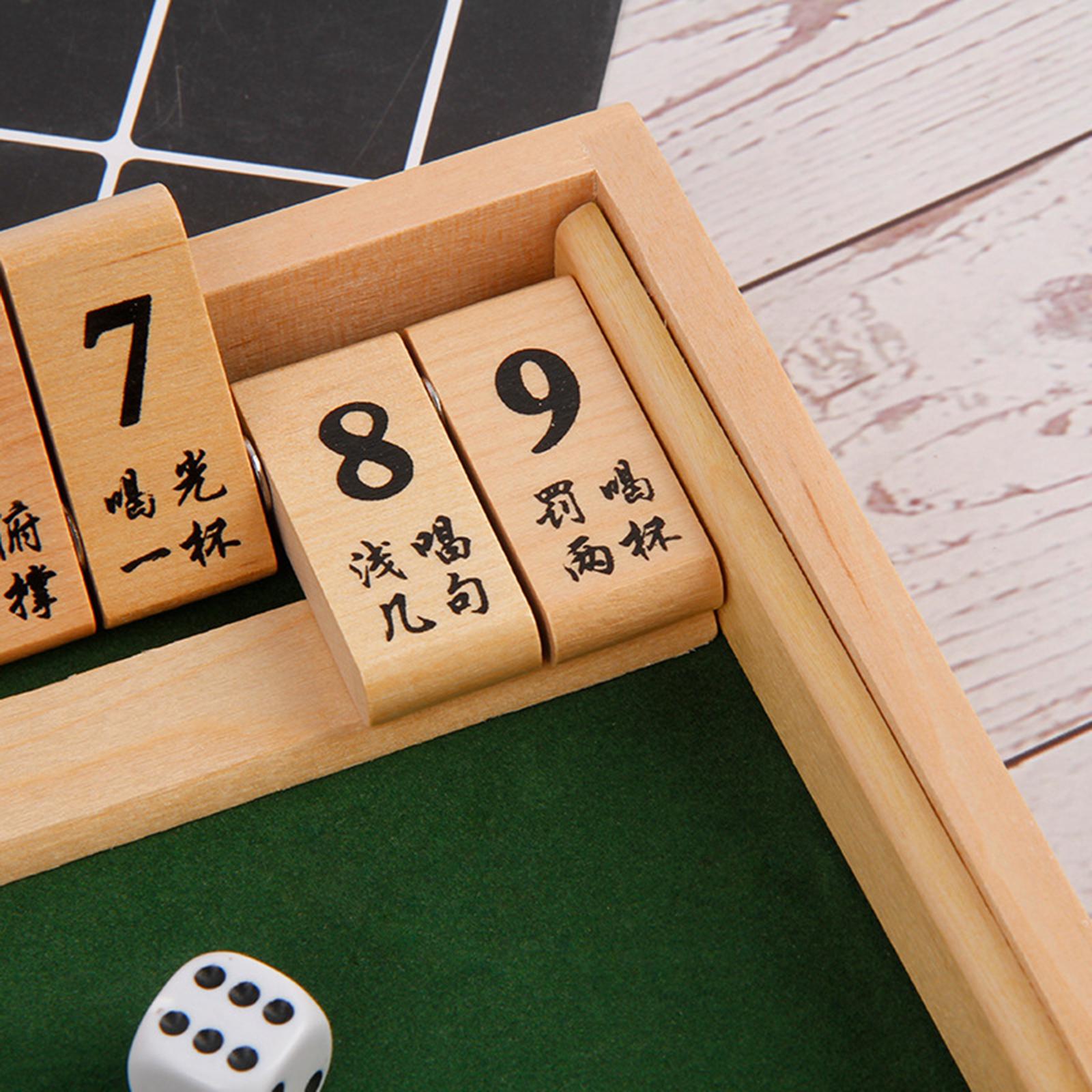 Classic Flop Game Digital Number Game Dice Gift Wooden for Home Party Ktv