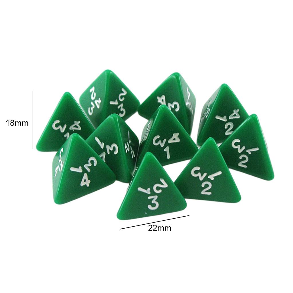 4xSet of 10 Acrylic D4 Dice Party Supply Party Favors Family Games for Dnd