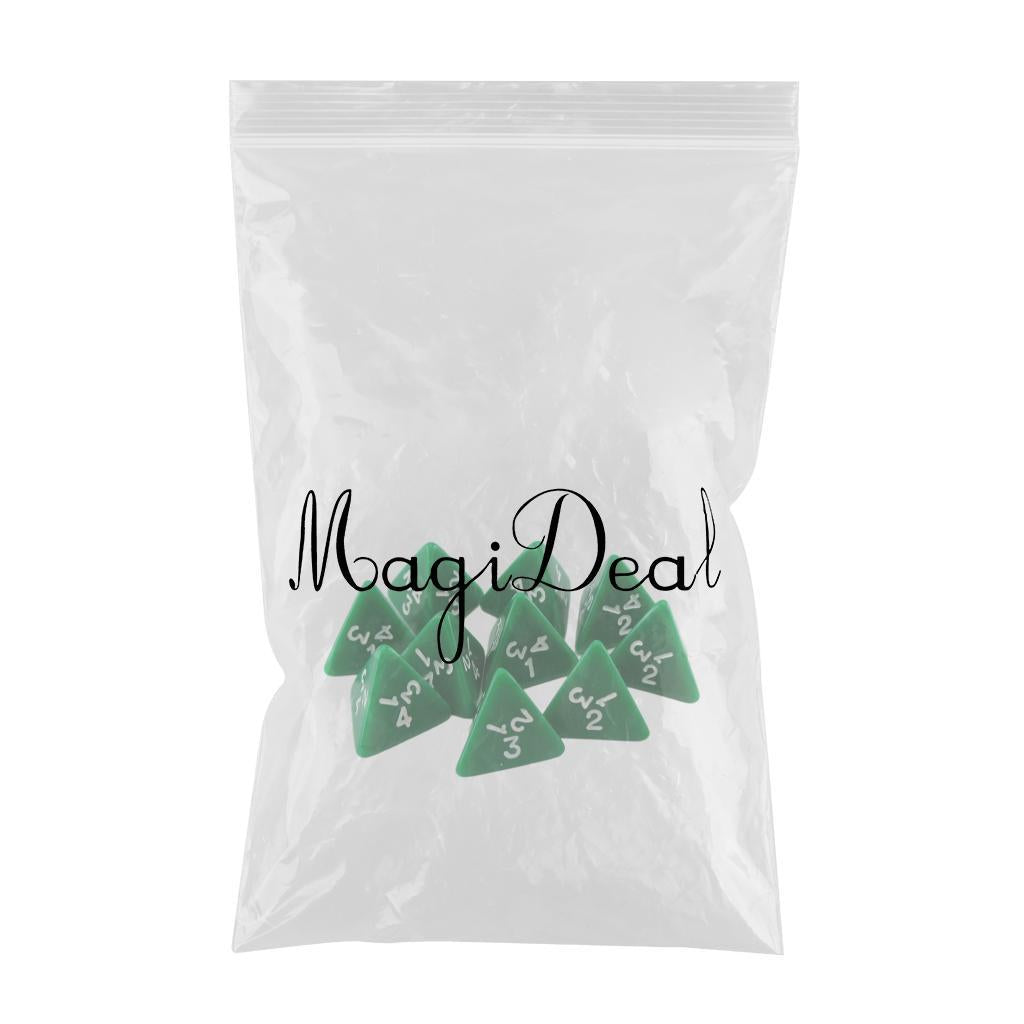 2xSet of 10 Acrylic D4 Dice Party Supply Party Favors Family Games for Dnd