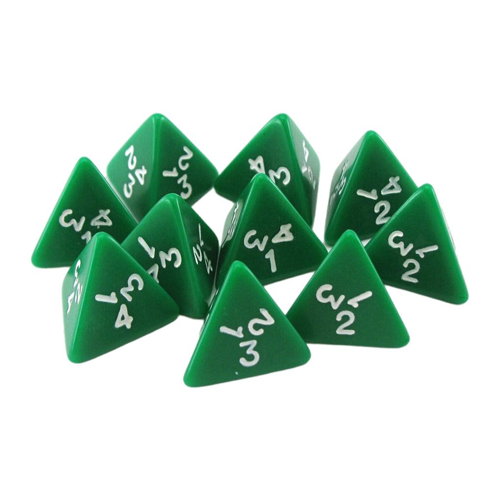 4xSet of 10 Acrylic D4 Dice Party Supply Party Favors Family Games for Dnd
