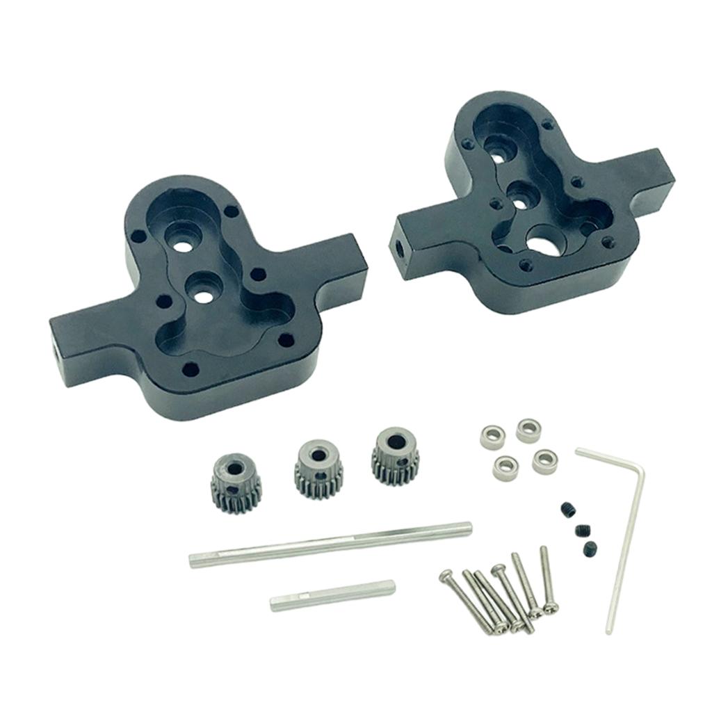 D90 Transfer Case Metal Upgrade Parts for 1/12 D90 D91 D96 MN98 99S black