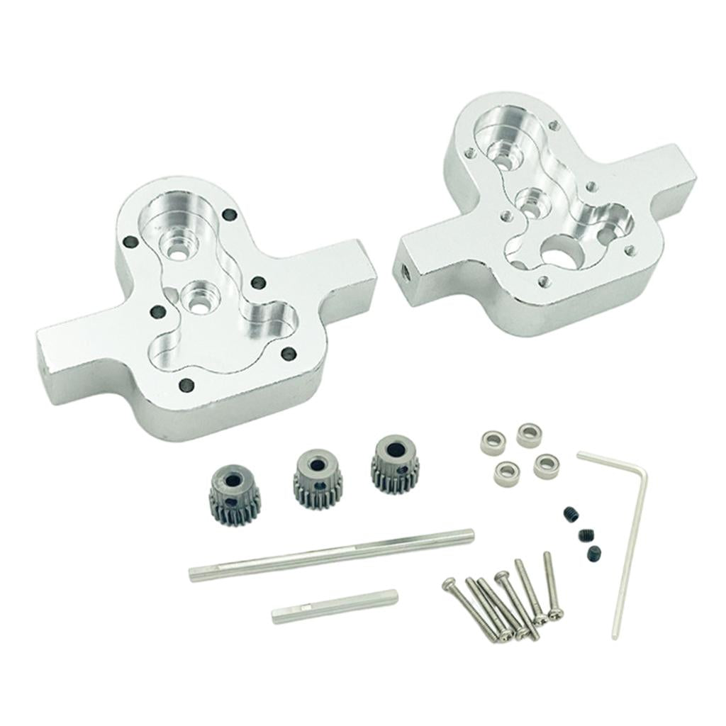 D90 Transfer Case Metal Upgrade Parts for 1/12 D90 D91 D96 MN98 99S silver