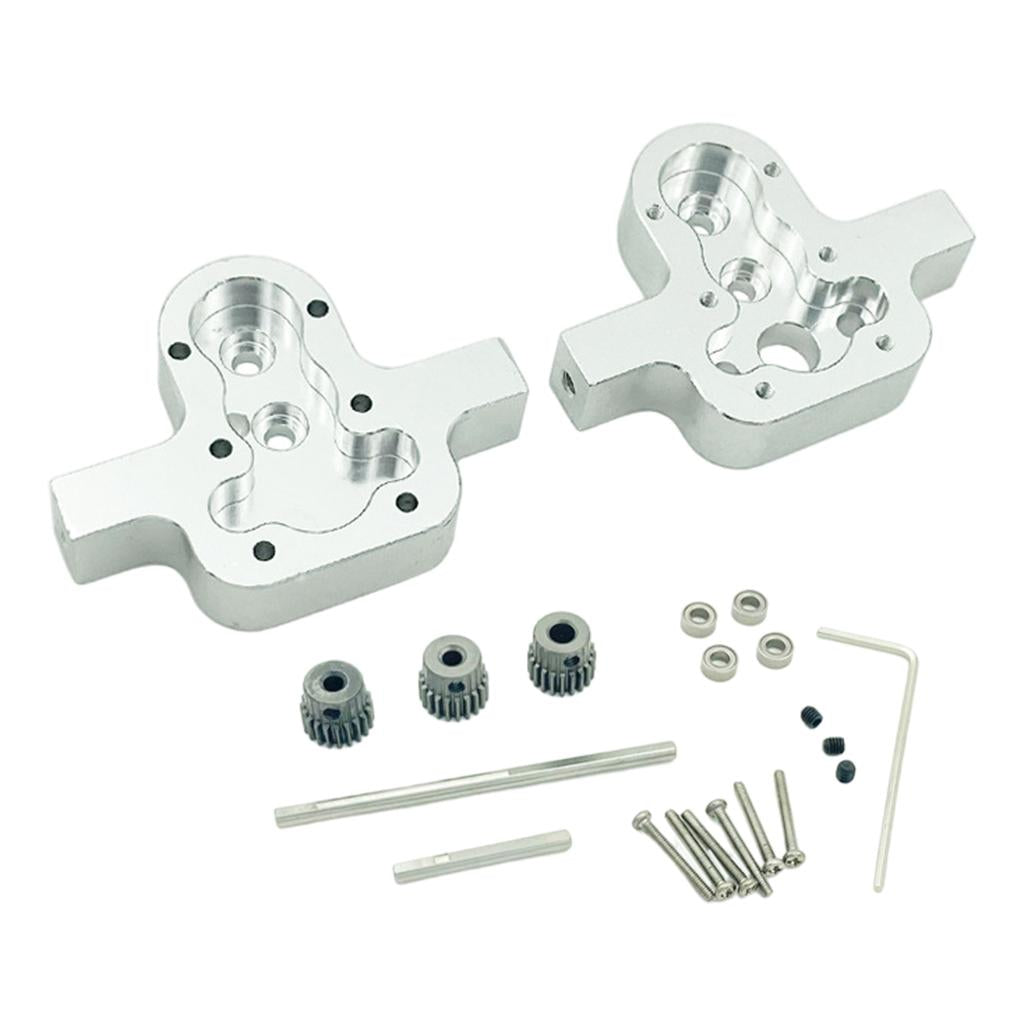 D90 Transfer Case Metal Upgrade Parts for 1/12 D90 D91 D96 MN98 99S silver