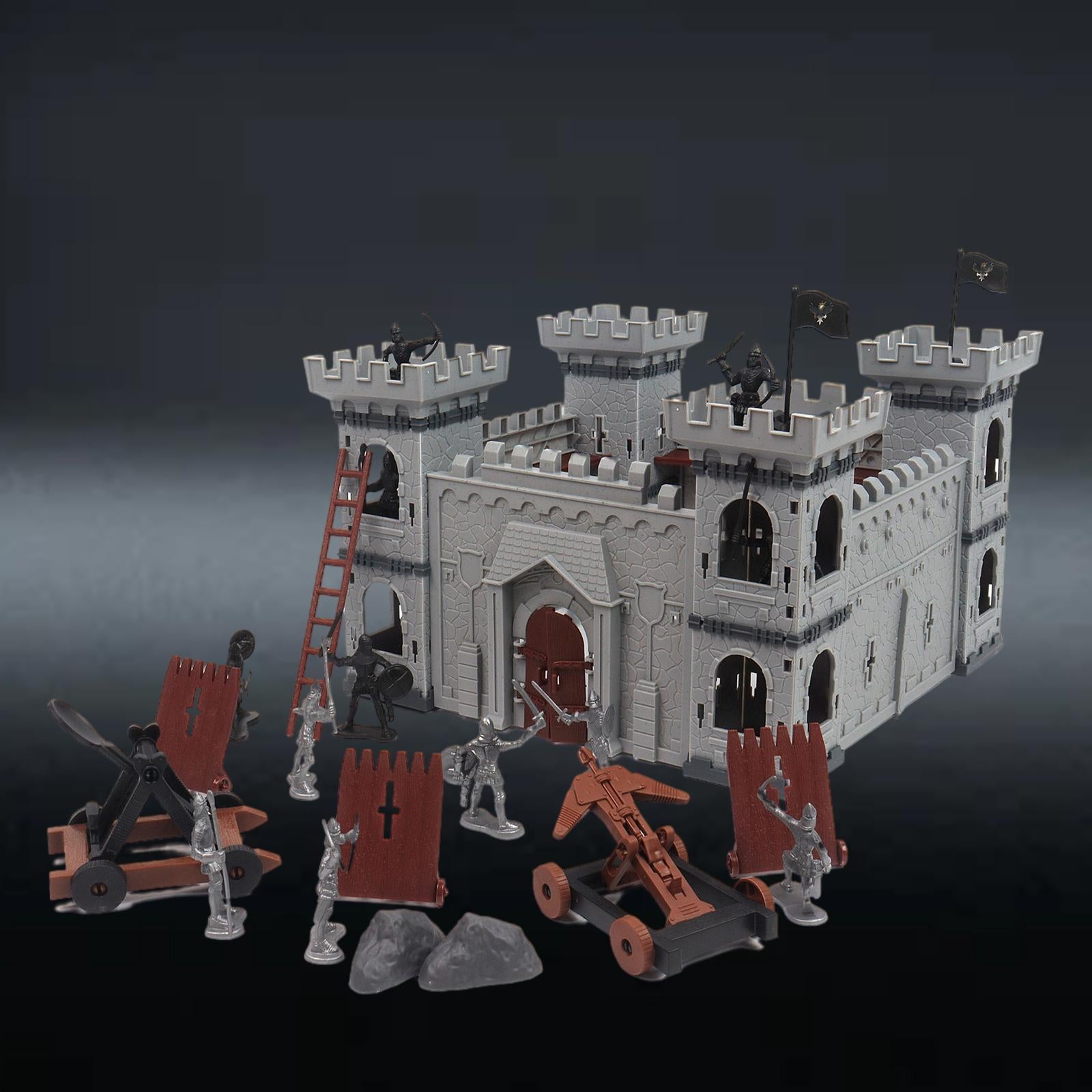 Castle Battle Model Set Puzzle Game Multicolor Knight for Home Ages Children C