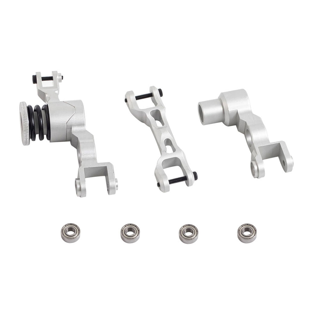 Ajustable Steering Assembly with Bearings 7746 for X-MAXX 1/5 RC DIY Silver