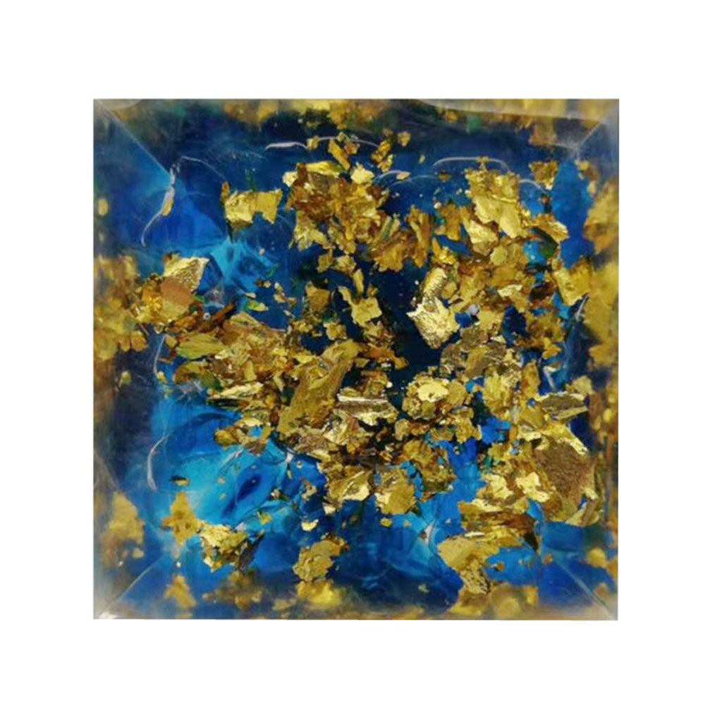 Amethyst Energy Pyramid Multicolor Resin for Office Living Room Ornaments