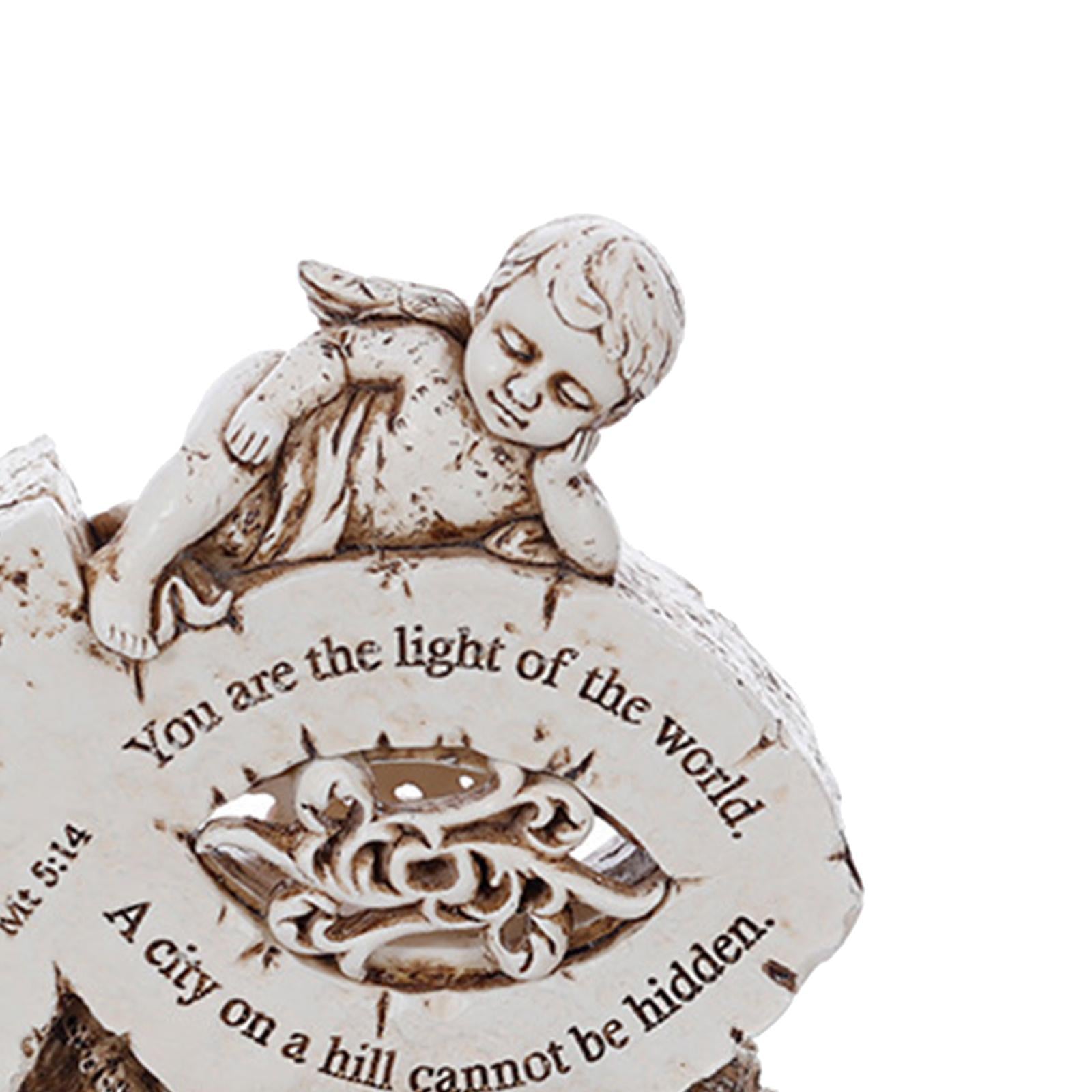 Angel Statue Cherub Figurine Sculpture Desktop Decor Artwork Gifts White A