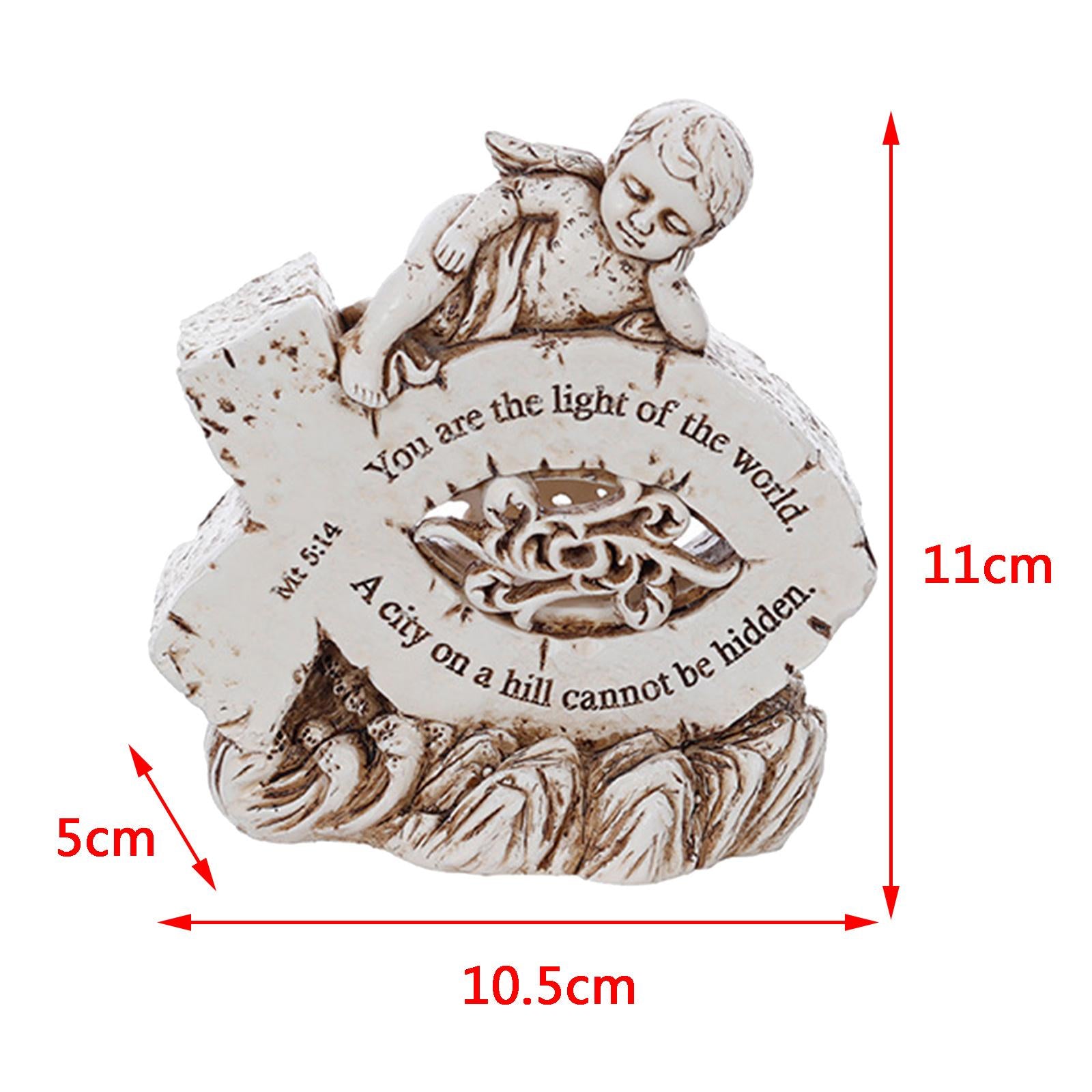Angel Statue Cherub Figurine Sculpture Desktop Decor Artwork Gifts White A