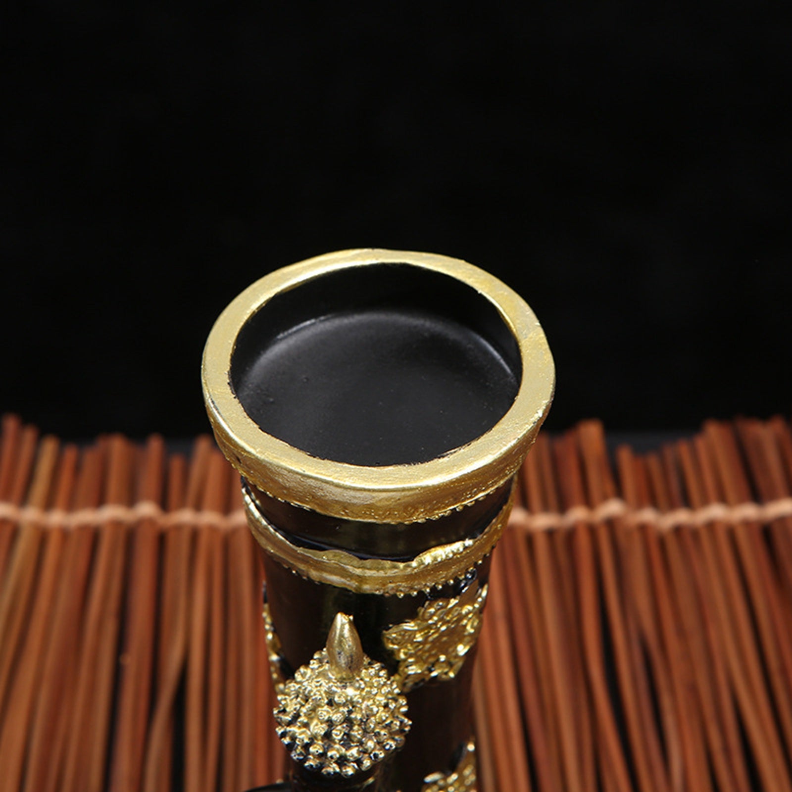 Buddha Sculpture Arts Miniature Gift Decoration Meditation Crafts for Garden Cylindrical back