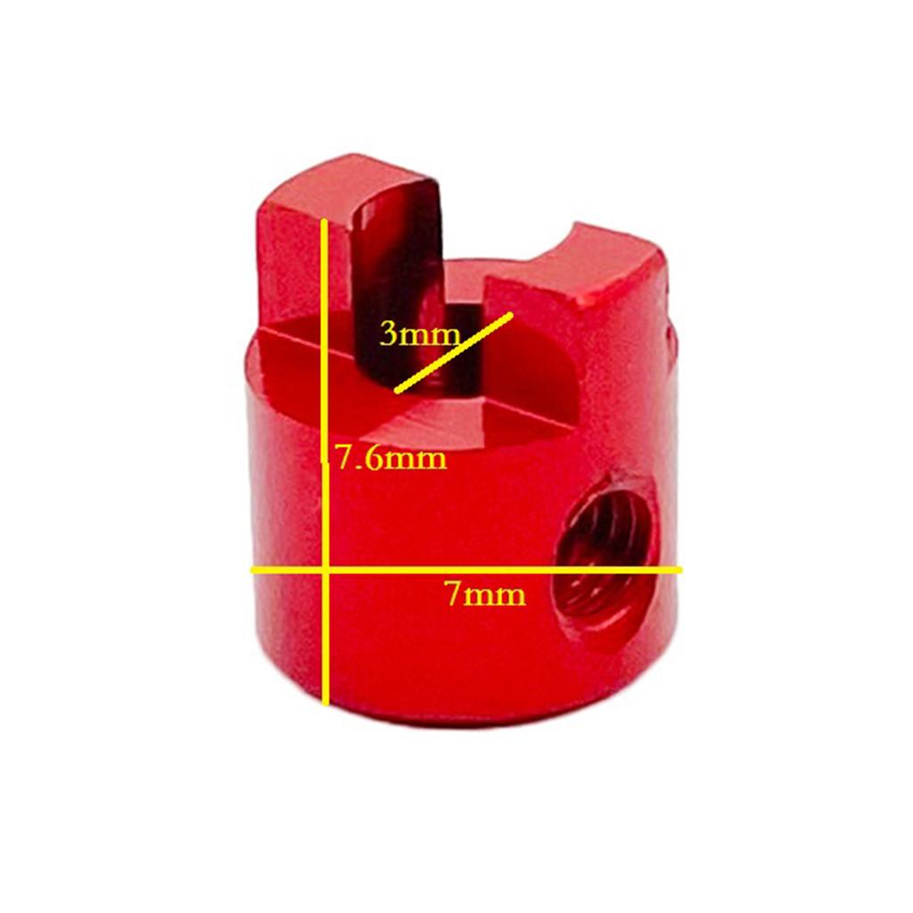2xRC Boat Drive Metal Dog Shaft for RC Boat Drive Shaft Parts 3mm red