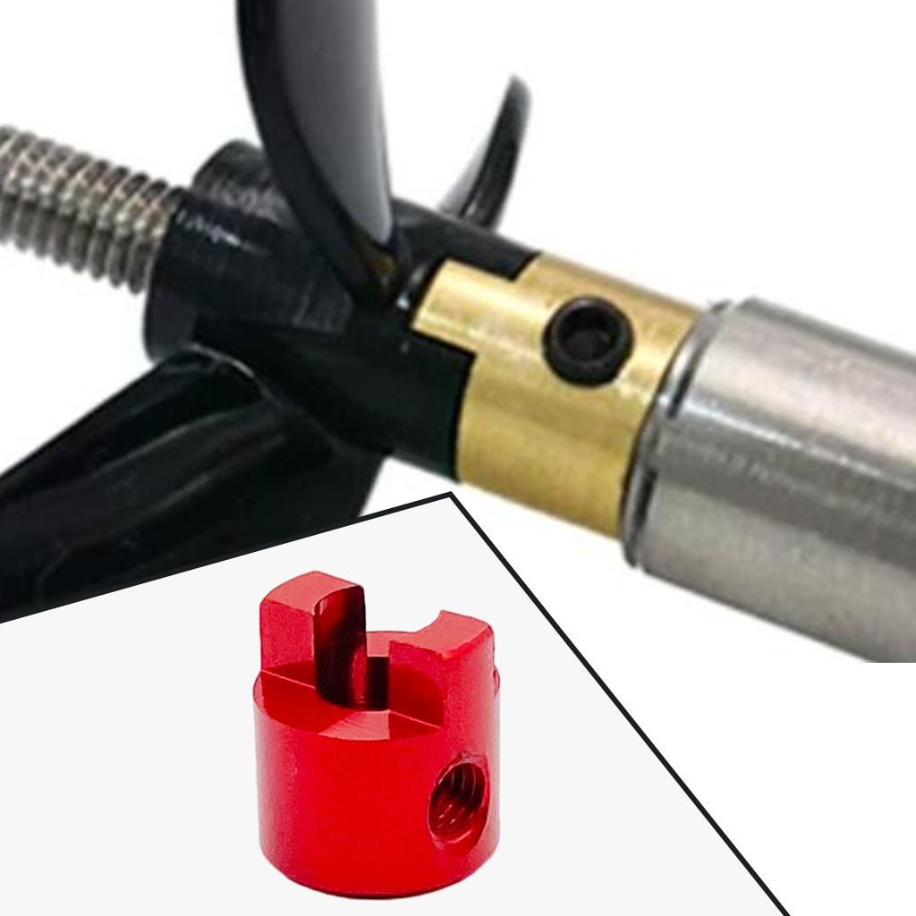 2xRC Boat Drive Metal Dog Shaft for RC Boat Drive Shaft Parts 4mm red