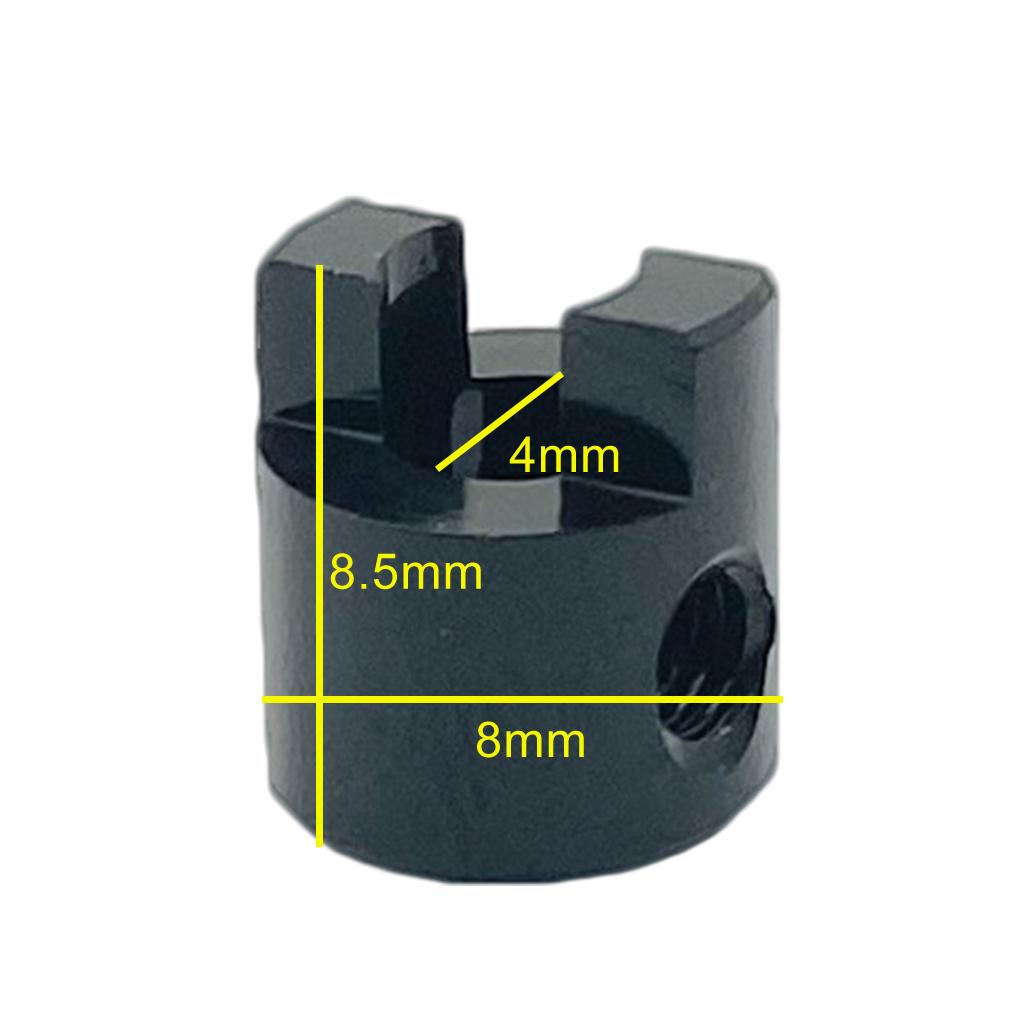 3xRC Boat Drive Metal Dog Shaft for RC Boat Drive Shaft Parts 4mm black