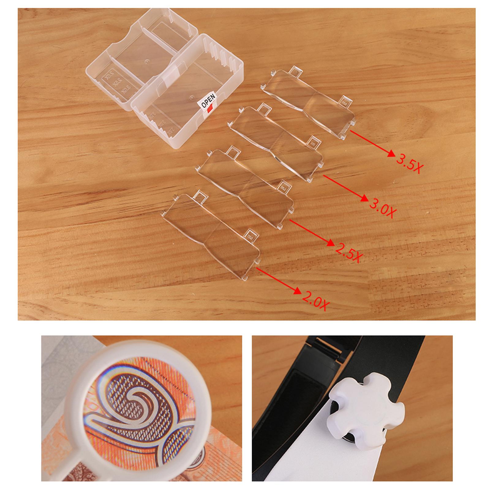 Adjustable Headband Magnifier Magnifying Glass Loupe Jewelry Repair Reading