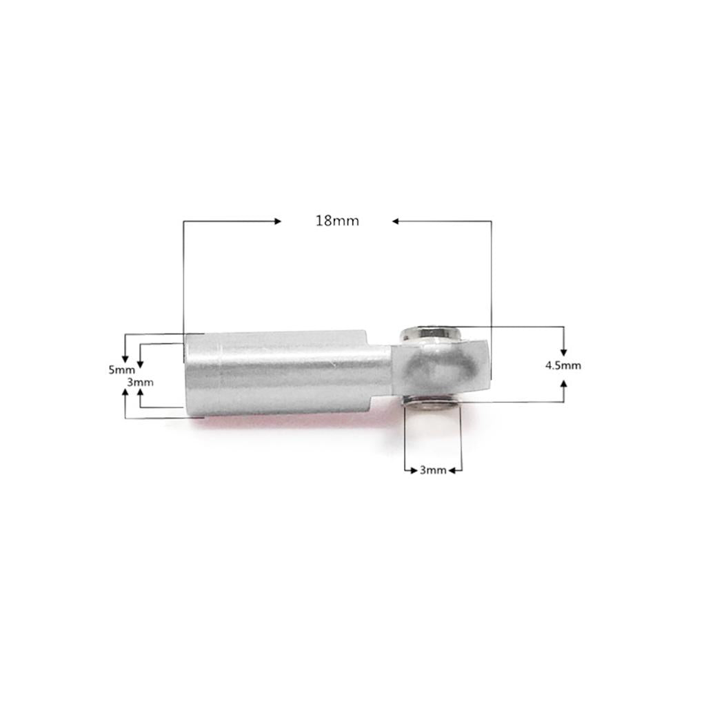 4xRC Tie Rod End Ball Joint Spare Parts for 1/8 Crawler Universal  Silver