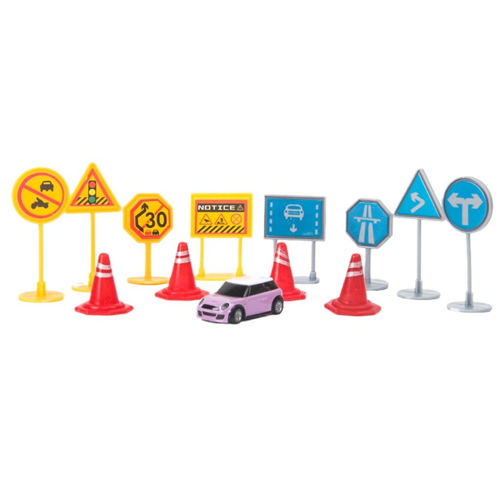 4xModel Railroad Street Signs Oo Gauge Miniature Kids Play Decoration