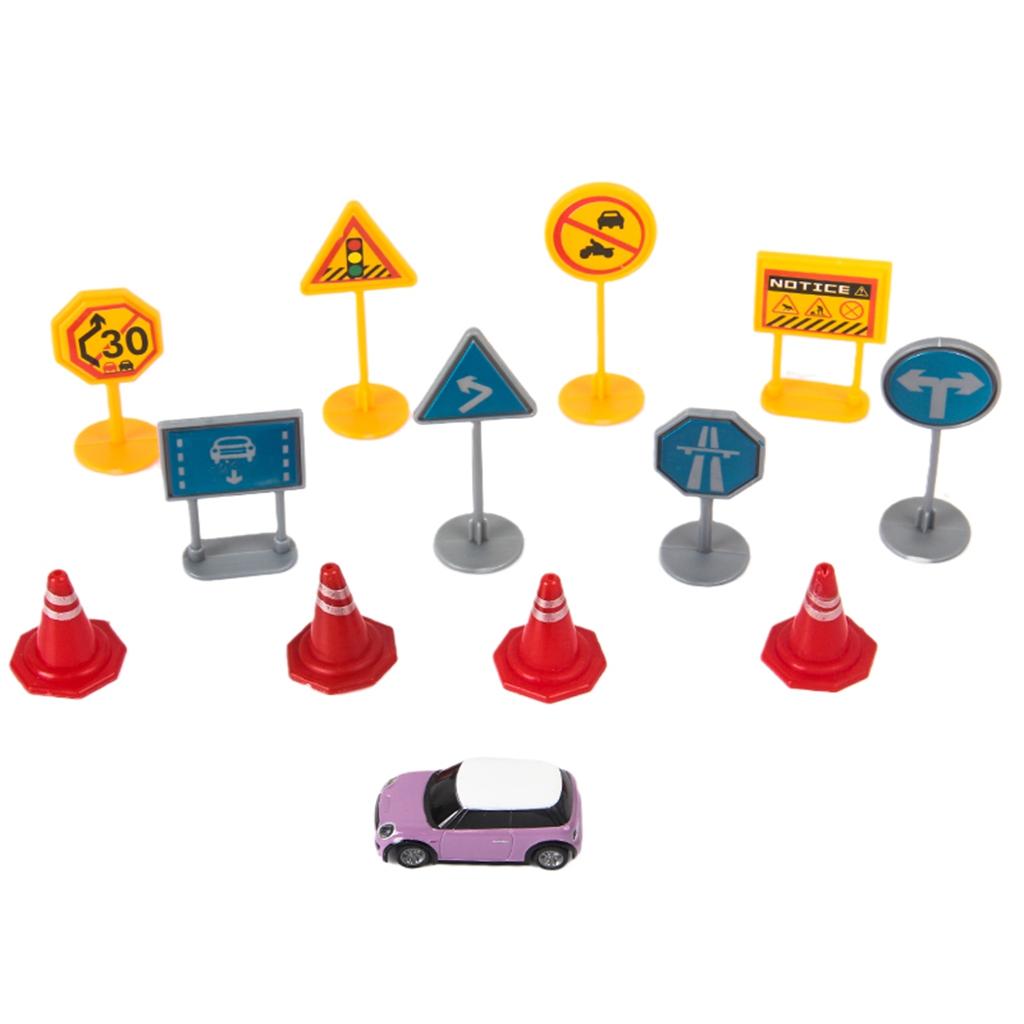 3xModel Railroad Street Signs Oo Gauge Miniature Kids Play Decoration