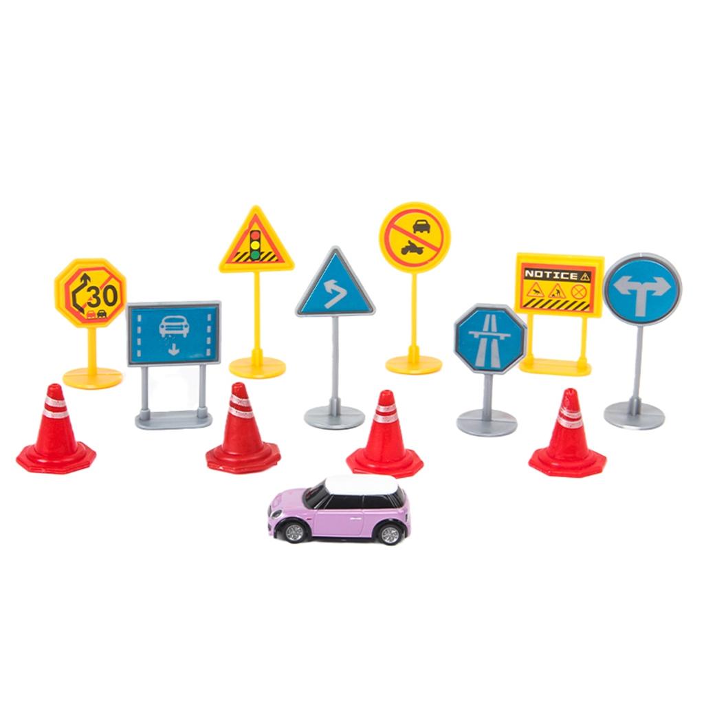 3xModel Railroad Street Signs Oo Gauge Miniature Kids Play Decoration