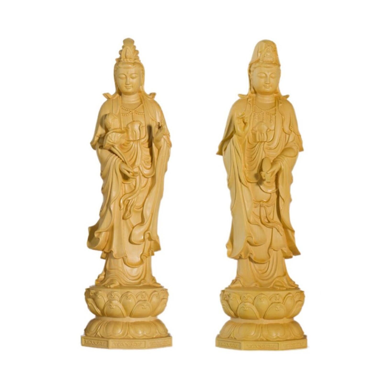 Chinese Guanyin Statue Crafts Collectibles for Office Tabletop Decoration A